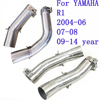 

Motorcycle Accessories Exhaust End Middle Mid Pipe For YAMAHA YZF-R1 YZF R1 2004 2005 2006 2009 2010 2011 2012 2013 2014 AK114