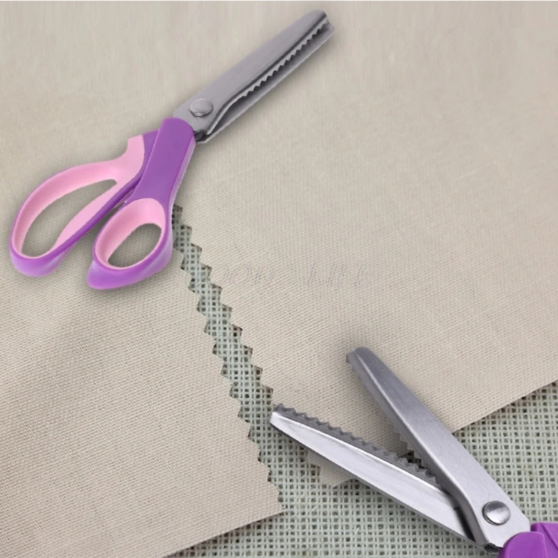 

5mm Stainless Steel Zig Zag Pinking Sewing Cut Dressmaking Tailor Shears Scissor DIY Apparel Sewing Tailor's Scissors