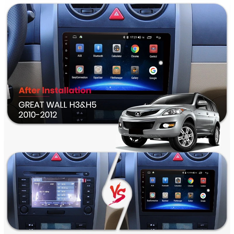 Perfect Junsun 4G+64G CarPlay Android 9.0 For Haval Hover Great Wall H5 H3 2010-2012 Car Radio Multimedia Video Player GPS 2 din dvd 1