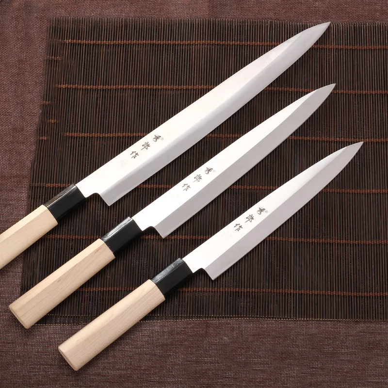 Professional Japanese Chef Knife Sashimi Sushi Salmon Knife One Sided  Knifes Sashayed Cooking Knife Sharp Blade