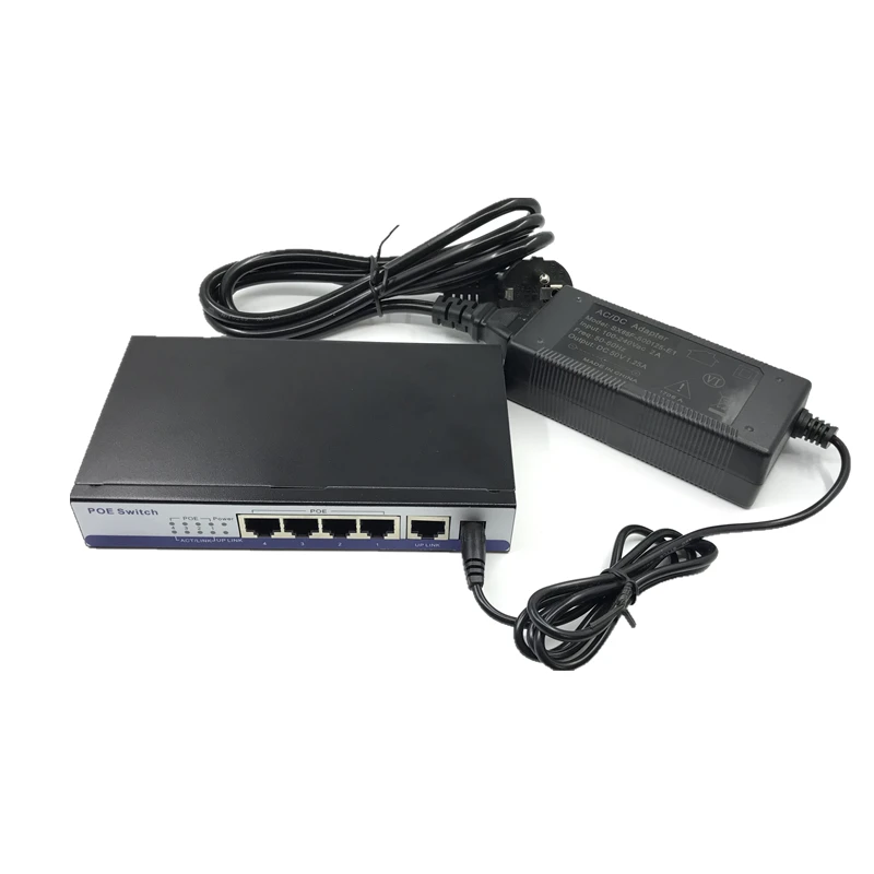 POE 10/100 Мбит/с rj45 коммутатор poe 802.3af 8 портов voeding 15,5 Вт для ip-камеры nvr ip telefoon wifi точка доступа poe коммутатор - Цвет: Package combination