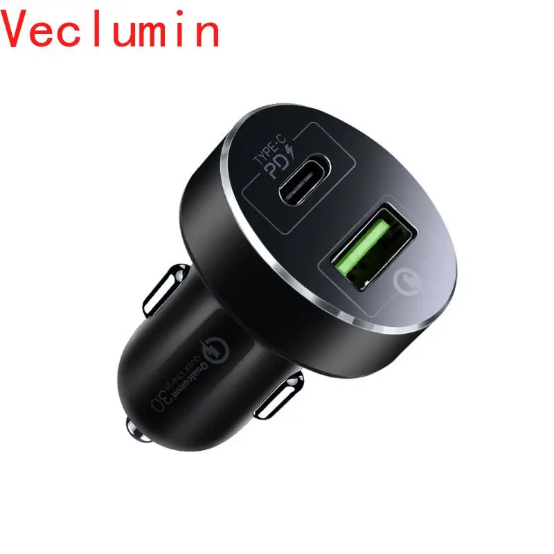 

PD+QC3.0 18W USB QC 3.0 Quick Charge PD Type C Car Mobile Phone Fast Charger For iphone ipad Samsung Phone tablet