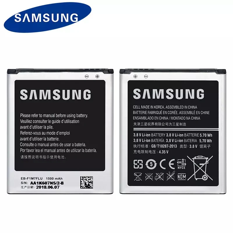 Original Samsung Battery For Samsung Galaxy S3 Mini I8160 I8190 I8200  Eb-f1m7flu Without Nfc 3 Pin 1500mah Replacement Battery - Mobile Phone  Batteries - AliExpress