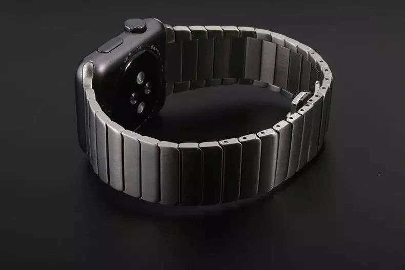 Одноцветное Нержавеющая сталь iWatch Band Ссылка Браслет ремешок для Apple Watch Series 4/3/2/1 ссылка браслет ремешок с Бабочка застежка мужчины