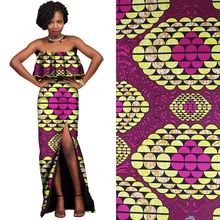 Последний высококачественный Африканский Анкара печать ткань с воском гарантированное настоящий голландский воск ткань хлопок 6 ярдов для вечерние платья