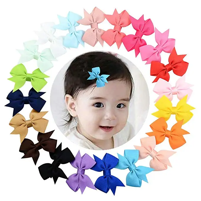

2" Grosgrain Bow Snap Alligator Hair Clips Barrettes Pins for Baby Girl Toddlers