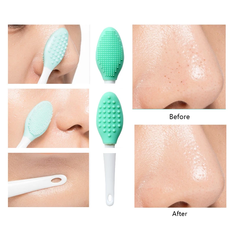 

1Pcs Silicone Beauty Wash Face Exfoliating Blackhead Extrator Remover Beauty Facial Cleansing Brush Tools Blackhead Remover