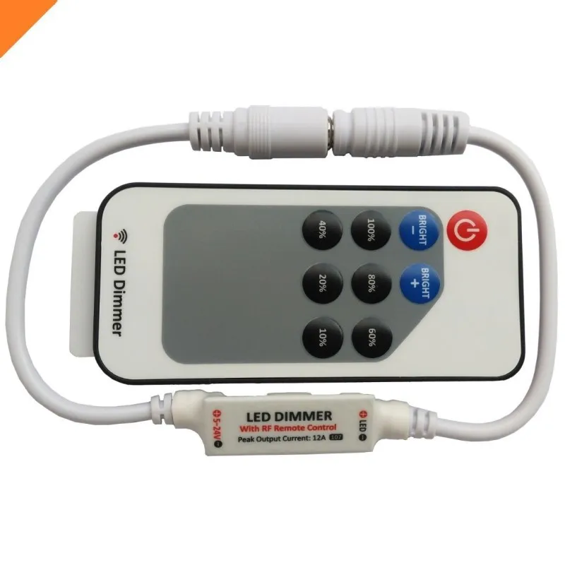 

Mini RF Wireless Led remote and Dimmer Controller For Single Color Light SMD5050/3528/5730/5630/3014 Remote Control led strip
