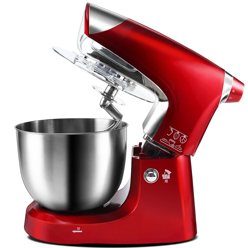 

Red 100W 5L Capacity Kitchen Mini Electric Dough Mixer and Cooking Blender Machine