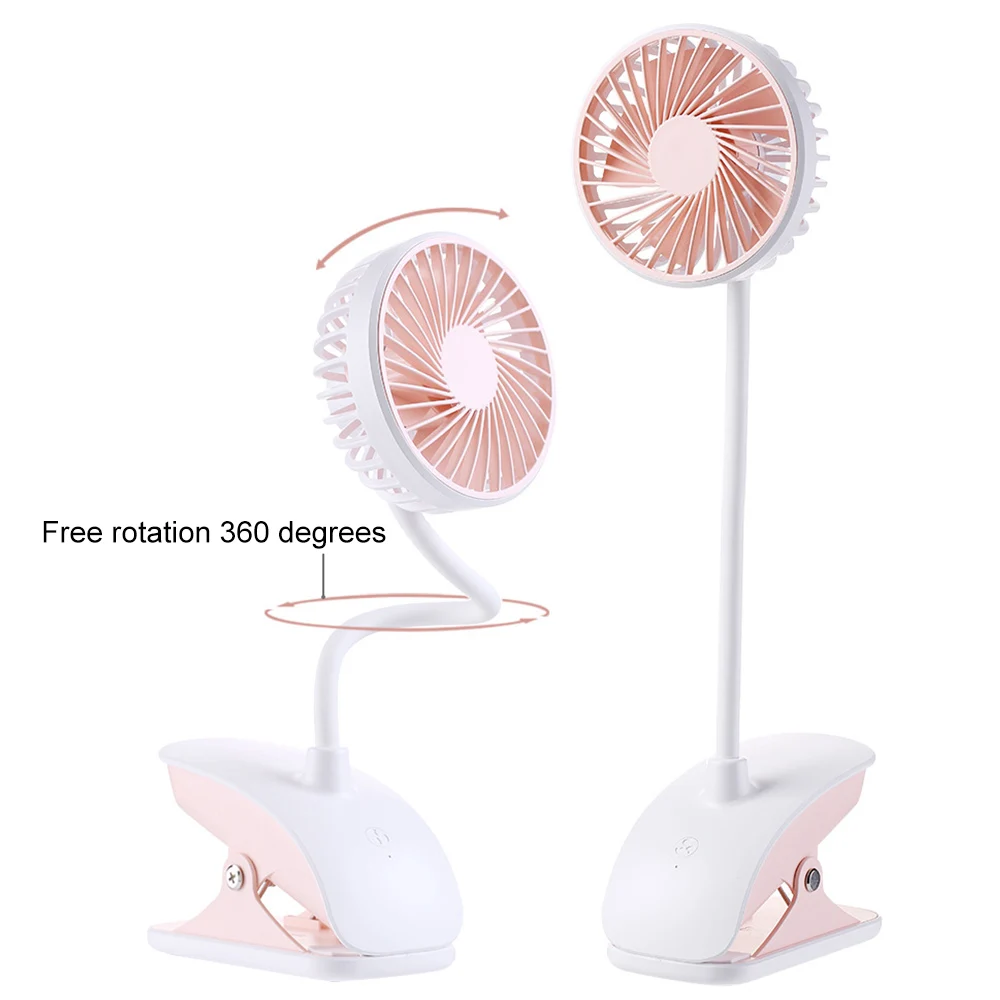 

USB Fan Flexible Mini Desktop Cooling Fan Clip-on Bedside Stroller Cooler