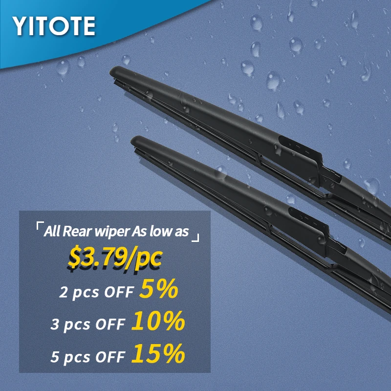 FRONT /& REAR 3 x Flat Wiper Blades Daewoo Matiz /<-2006