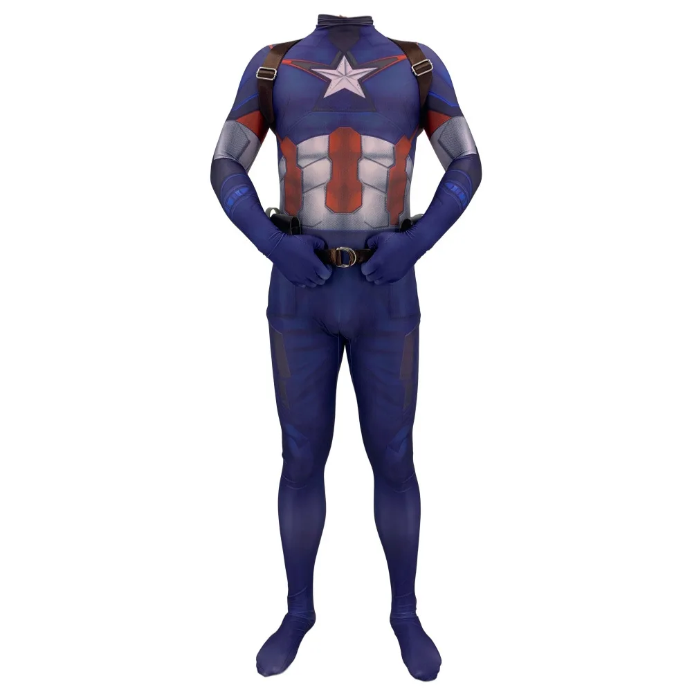 

Avengers Endgame Quantum Realm Cosplay Costume Superhero Captain America Captain Marvel Zentai Bodysuit Suit Jumpsuits