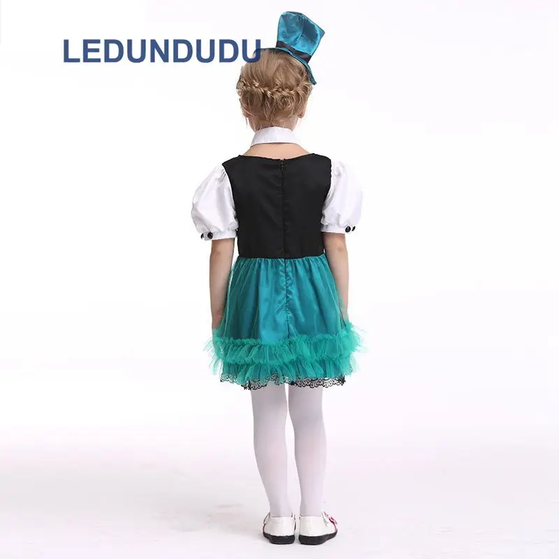 Queen Of Hearts Cosplay Costume for Kids Girls Princess Dress Children Halloween Fancy Party Suit (10)