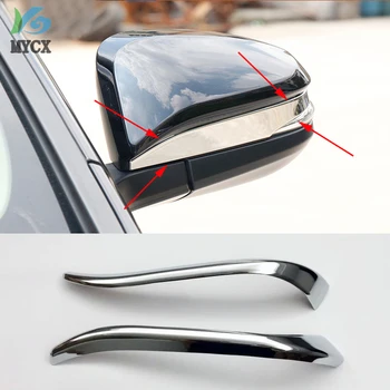 

For toyota Rav4 2014 Accessories ABS Rear view Mirror Rim Sticker Trim Fit For toyota Rav 4 2014 2015 Car Styling Chrome Strips