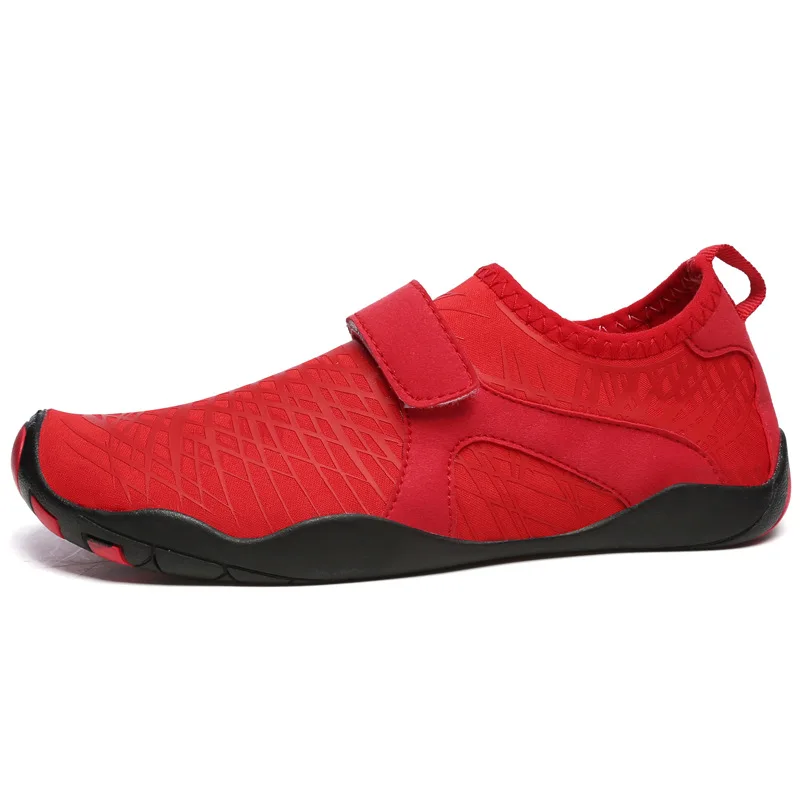 Размеры 35-46; мужская пляжная обувь; женская обувь для плавания на открытом воздухе; мягкая пляжная обувь для взрослых на плоской подошве; нескользящая прогулочная обувь для йоги - Цвет: Красный