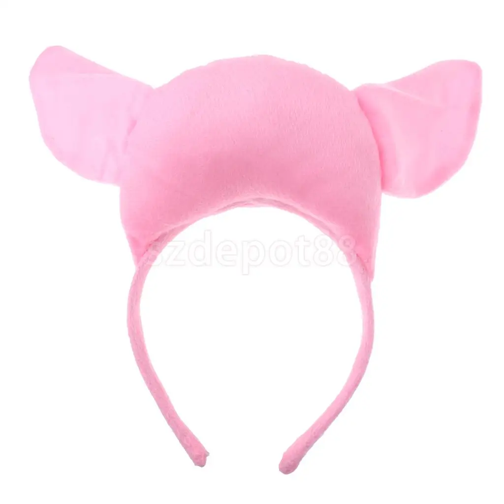 Kids Animal Pig Piggy Costume Kit Head Band Bow Tie Tail Set Fancy Dress