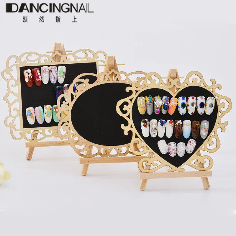 Buy Nail Art Display Board Chart Vintage Wood UV Gel
