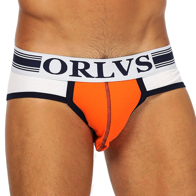 ORLVS сексуальное мужское нижнее белье Cueca Masculina Slip Мужское хлопковое бикини для