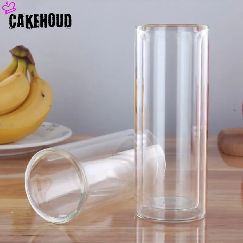 

CAKEHOUD Kitchen Bar High Temperature Double Glass Beer Mug Large Diameter Household Coffee Cup High Quality Office Tea Cup