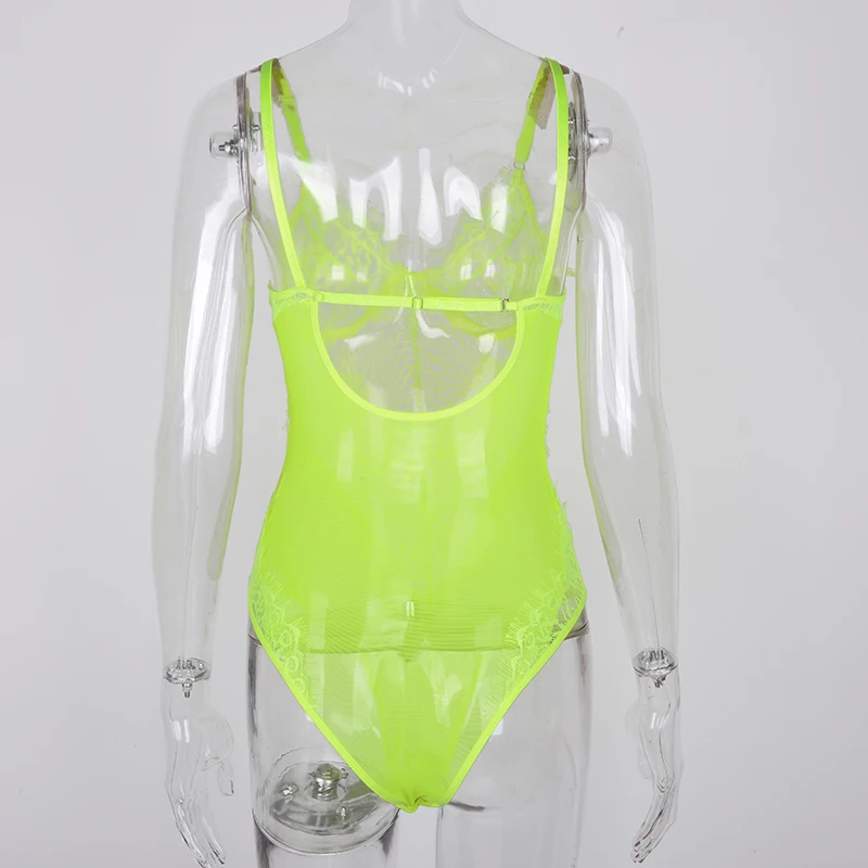 NewAsia Underwired White Lace Bodysuit Women 2019 Summer See Through Sexy Bodysuit Black Hollow Out Patchwork Mesh Body Mujer