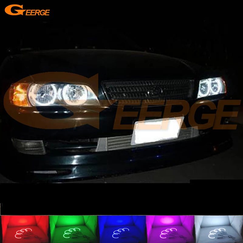 Для Тойота Чейзер JZX100 Tourer с Avente 1996 1997 1998 1999 2000 2001 превосходный Мульти-Цвет Ультра яркий RGB из светодиодов Ангел глаза комплект Для Тойота Чейзер JZX100 Tourer с Avente 1996 1997 1998 1999 2000 2001 превосходный Мульти-Цвет Ультра яркий RGB из светодиодов Ангел глаза комплект