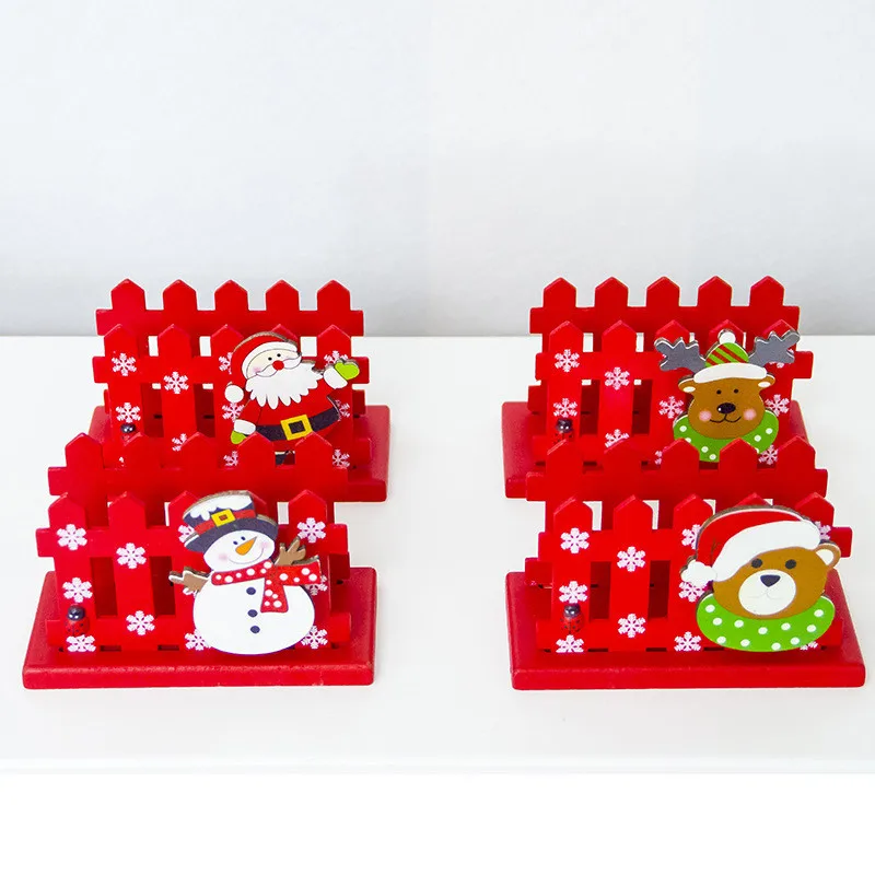 

New 2019 Merry Christmas Creative Wooden Fence for Xmas Home Decor