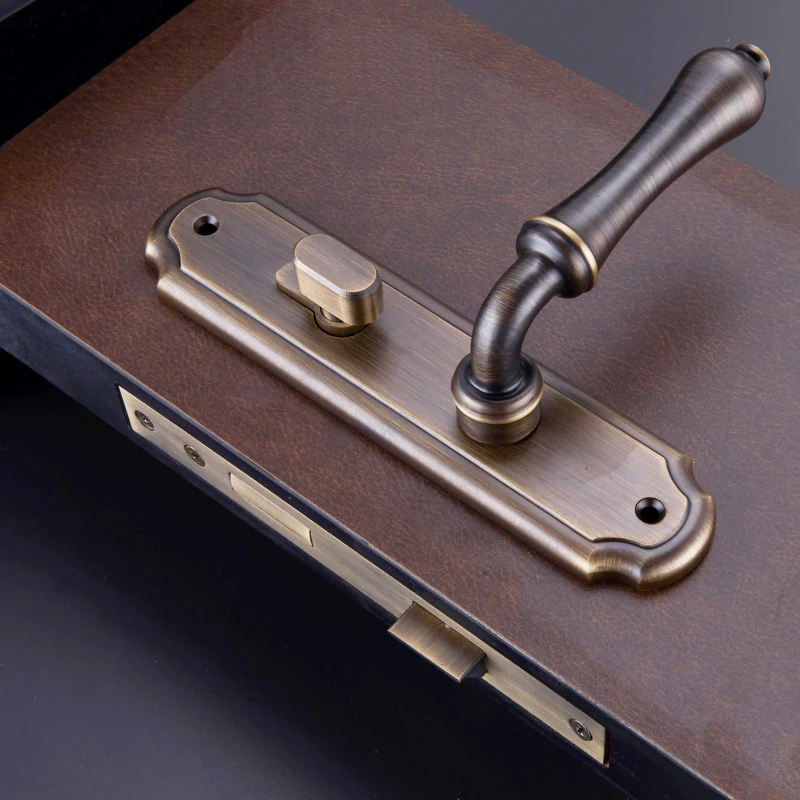  BRAND  1Set European Solid Brass Door Lock Set Interior Safety Anti-theft Silent Door Lock for Livi - 33050898848