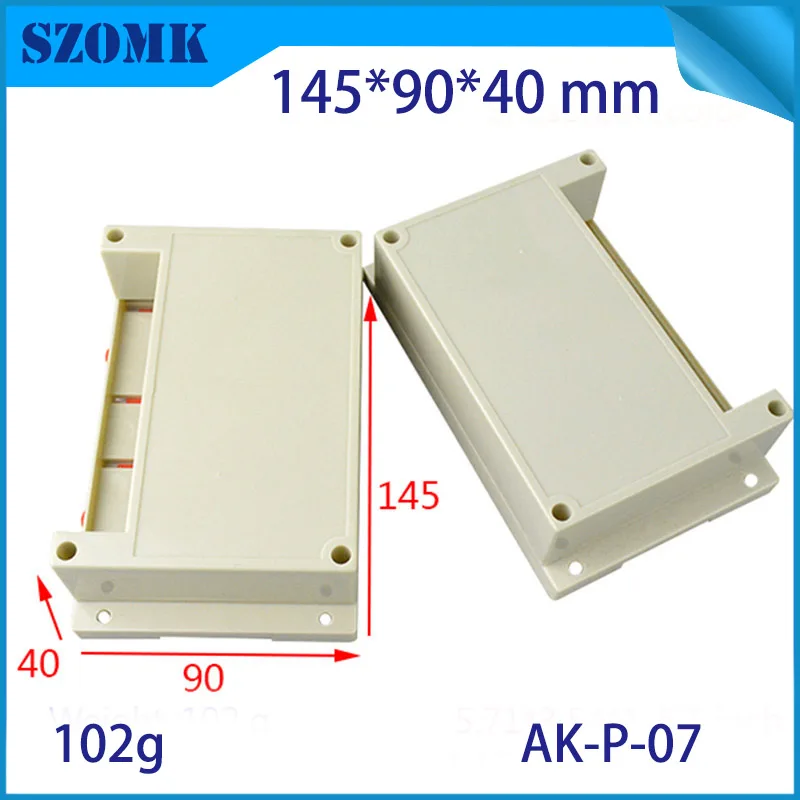 

10 pieces, 145*90*40mm diy electronic shell case abs control enclosure plastic housing project enclosure din rail box