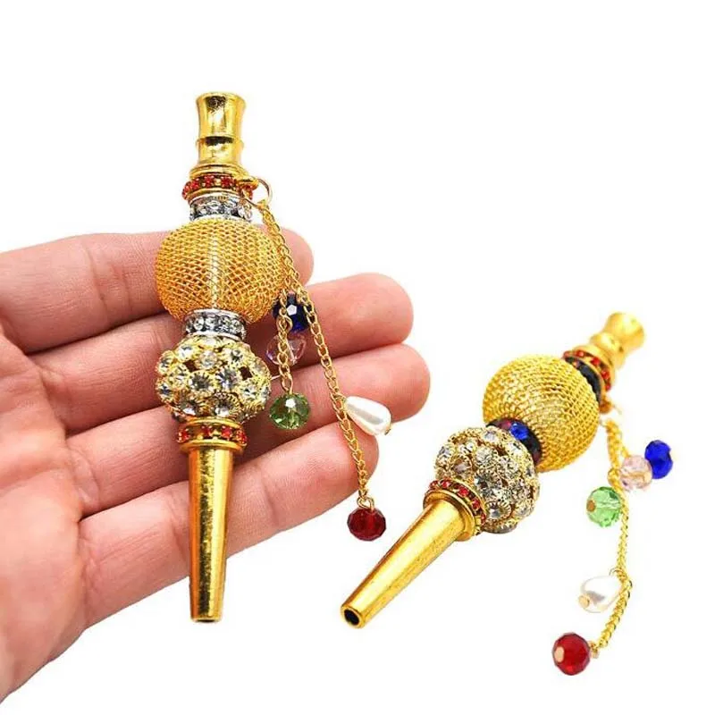 

Hookah Shisha Accessory Handmade Inlaid Jewelry Alloy Hookah Mouth Tips Shisha Chicha Filter Hookah Mouthpiece Mouth Tips