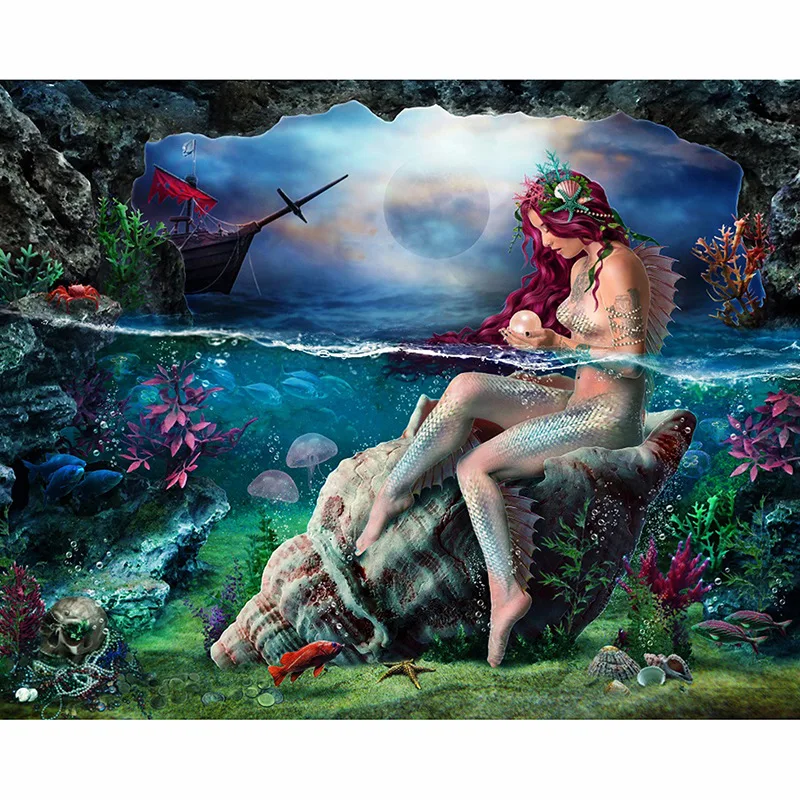 

5D Diamond Painting Girl Diamond Embroidery Scenery Cross Stitch Needlework Home Decor Round drill Christmas gift