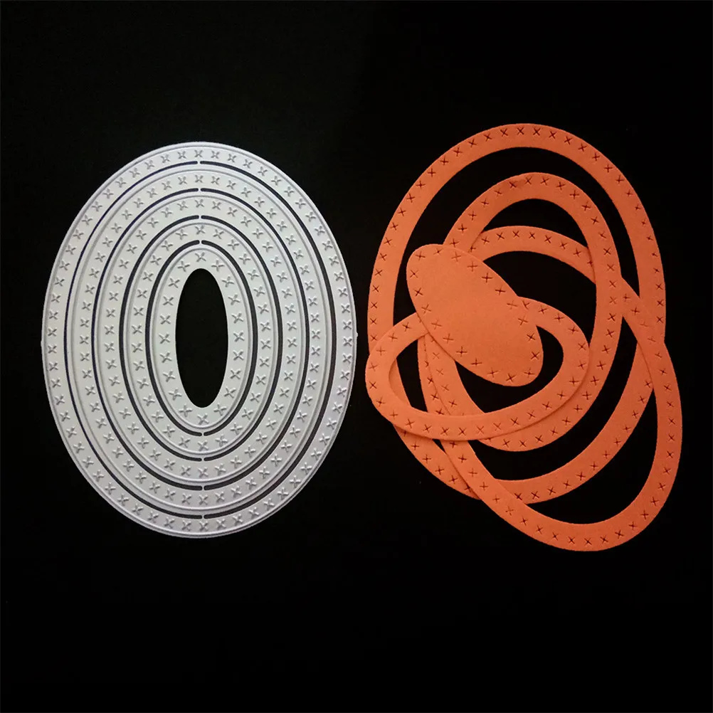 

Decorative Metal Oval Shape Cutting Dies Stencils For Scrapbooking Photo Album Embossing Paper Cards