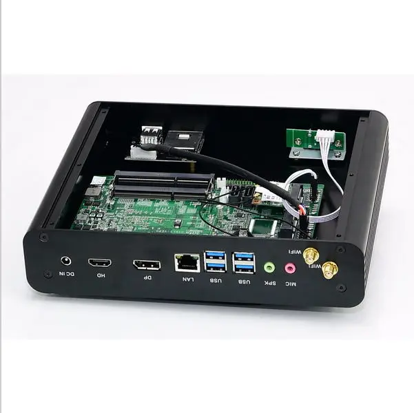 I7 7500U Kaby Lake Intel Core i7 Barebone безвентиляторный игровой мини ПК Windows Linux HTPC TV Box UHD 4K Micro