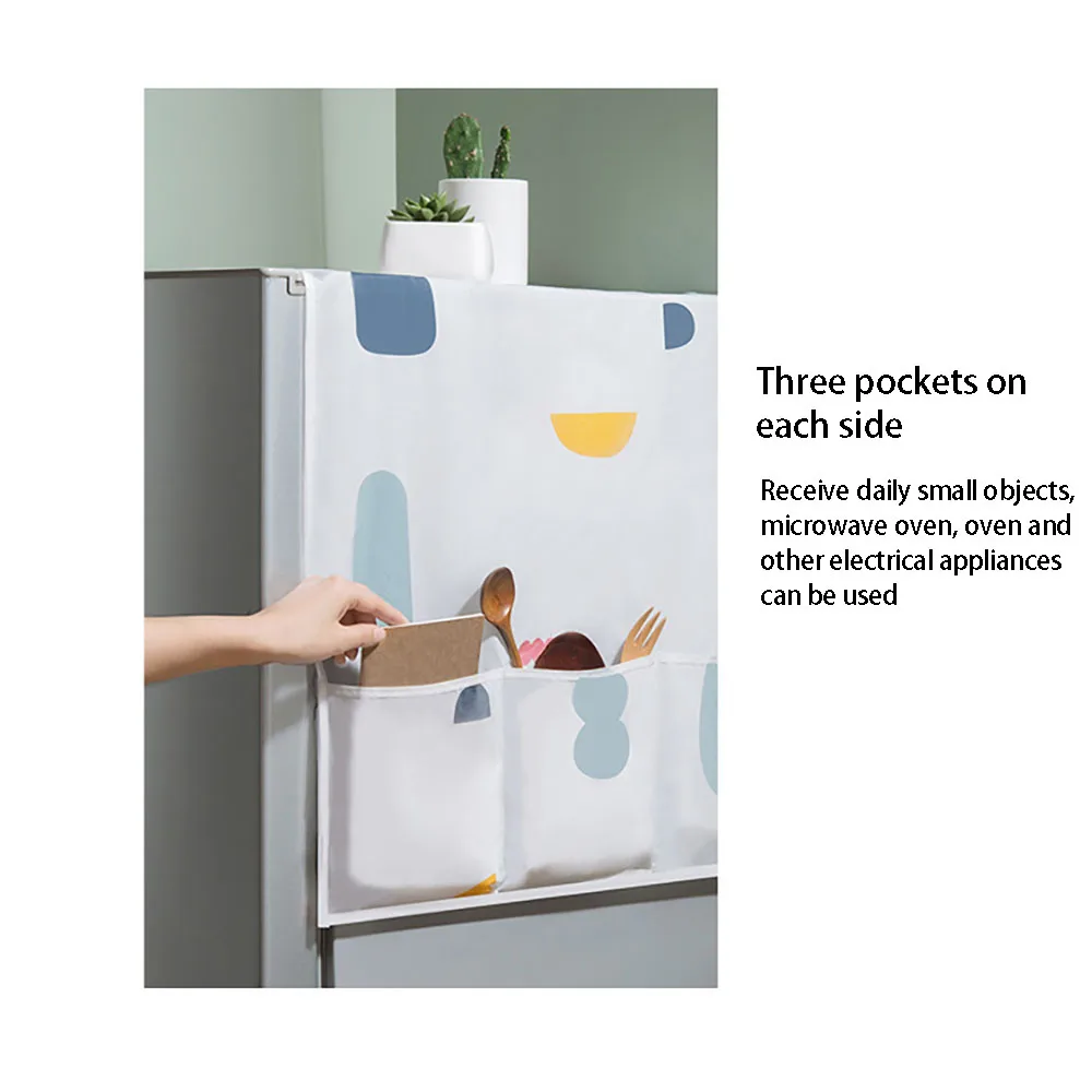 Refrigerator Cloth Single Door Refrigerator Dust Cover Pastoral Double Open Towel Washing Machine Cover Towel 1pcs