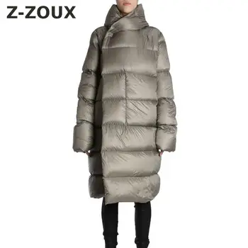

Z-ZOUX Womens Down Jacket Women Hooded Long Sleeve Duck Down Jacket Women Long Down Coat Thick Winter Jackets Black Oversize New