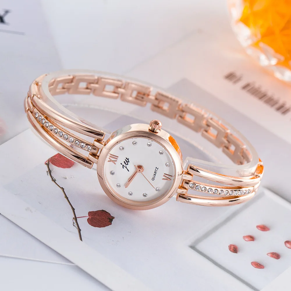Reloj Mujer Роскошные брендовые часы из розового золота Женские кварцевые наручные часы из нержавеющей стали для женщин s часы женские часы подарки
