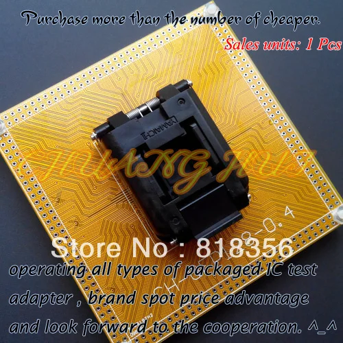 IC51-1284-1788 Test socket TQFP128/QFP128/FPQ128 Adapter CH-QFP128-0.4 IC SOCKET Pitch:0.4mm IC51-1284-1788 Test socket TQFP128/QFP128/FPQ128 Adapter CH-QFP128-0.4 IC SOCKET Pitch:0.4mm