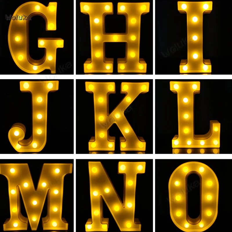 

LED alphabet Lamp candle Wedding Layout window digital lamp Decorative Battery Prop confession proposal birthday party CD50 W02