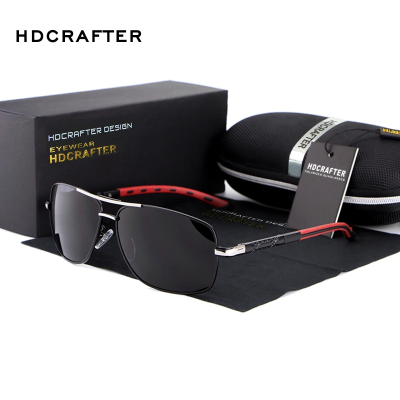 HDCRAFTER Polarizované sluneční brýle pro muže Řidič Google Značkový designér Sluneční brýle hájící povlak gafas oculos de sol masculino
