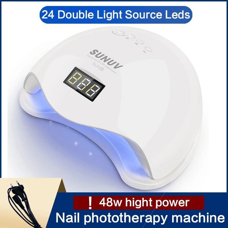 

SUNUV SUN5 48W Display&Sensor Professional LED&UV Lamp For Gel Machine Infrared Sensor Timer Set Gel All UV Gel Nail Polish