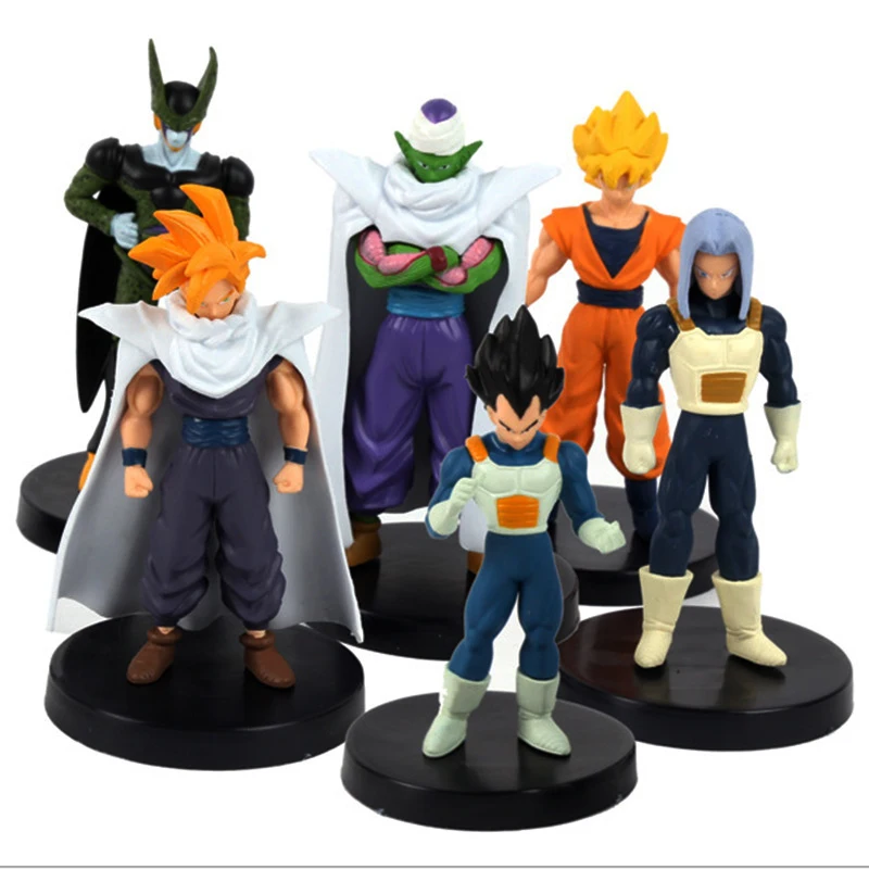 6 PCS Anime Dragon Ball Z juguetes Vegeta Goku Piccolo Action Figure