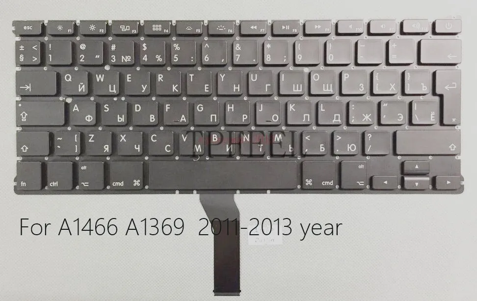 TPFEEL Новая русская раскладная клавиатура для Macbook Air 13 &quotA1466 A1369 RU Клавиатура 2011 2012