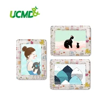 " x 3" дюймовый холодильник магнитные фоторамки разноцветные ретро мультяшный магнит на холодильник магнитного фоторамки 3 шт./компл