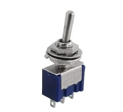 10 комплектов AC125V 6A Amps ON/ON 2 позиционный переключатель SPDT с 5 мм резиновой