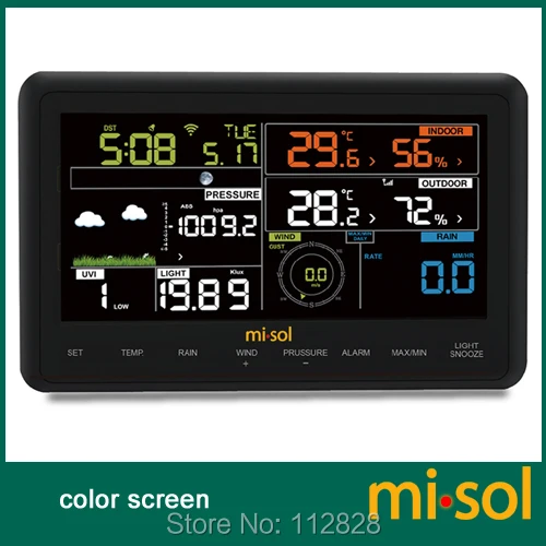 US $124.49 Wireless Weather Station Connect To Wifi Upload Data To Web Wunderground