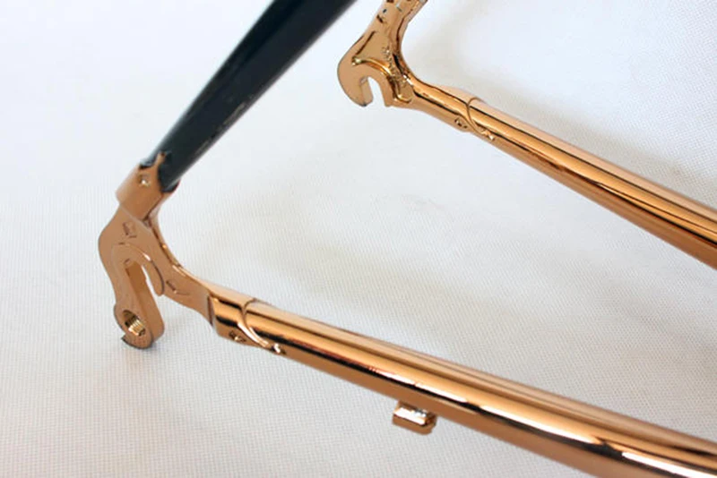 Sale Reynolds 525 Chrome molybdenum steel 20 inch  BXW  Bike frame Copper plated frame DIY  bike frame touring bicycle frame 46cm 10