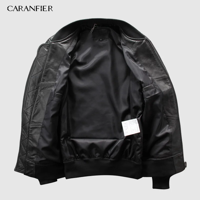 CARANFEIR мужская куртка из 100% овечьей кожи новая стильная одежда тактическая