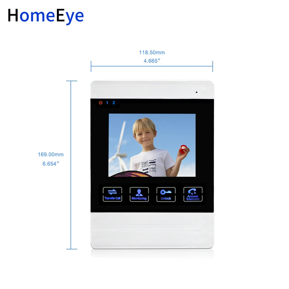 HomeEye Видео дверной телефон видеодомофон дверной звонок 1200TVL камера 4 дюйма монитор видео запись разблокировка двери Система безопасности доступа