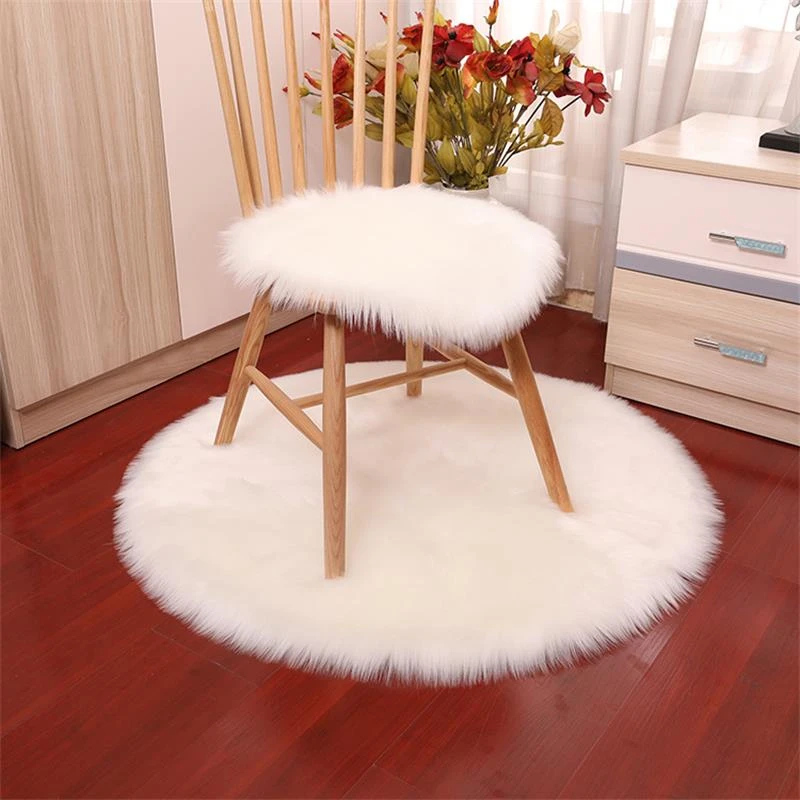

45X45cm plush long wool faux fur table mat baby photo props baby photograph background mat winter thick warm receiving blanket