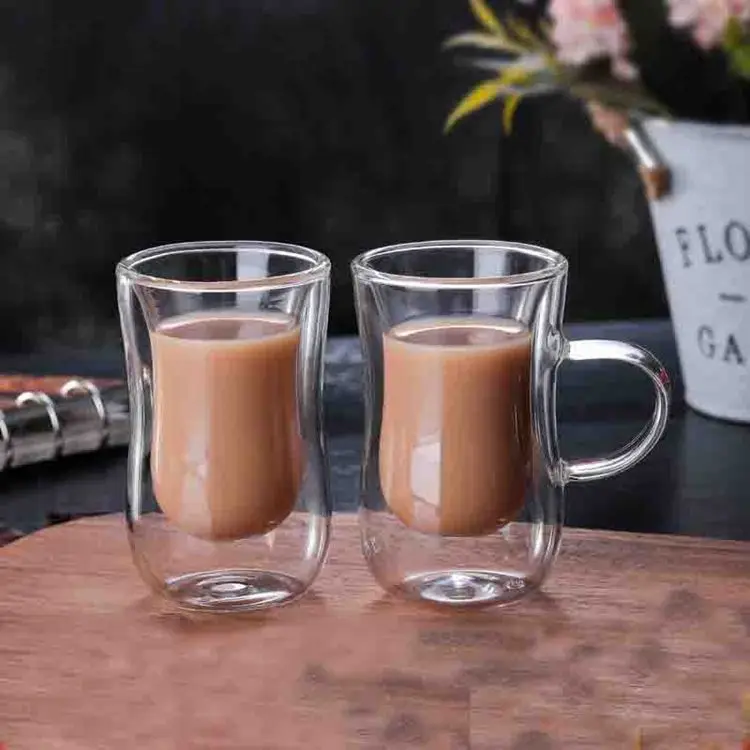 Lekoch стеклянная чайная чашка с двойными стенками, пивные кружки для вина, виски, кофе, стеклянные es чашки, прозрачная креативная чашка для молока и питьевой воды