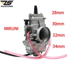 ZS гоночный мотоцикл MIKUNI 28 мм 30 мм 32 мм 34 мм TM28 TM30 TM32 TM34 плоская горка смузи карбюратор для 2 т гоночного двигателя Carburador